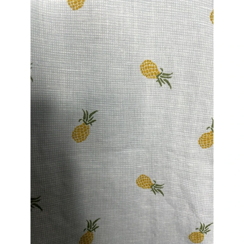 Banana Republic Mens size large Pineapple Print Linen Cotton Slim Fit Summer